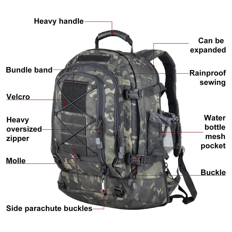 60L Outdoor Tactical Backpack (LQArmy)