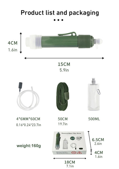 Westtune Mini Water Filter Straw