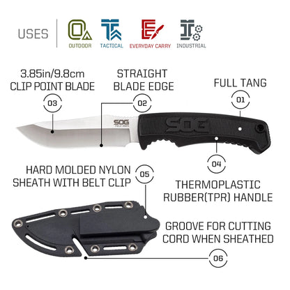 SOG FK1001-CP Fixed Blade Field Knife